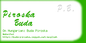 piroska buda business card